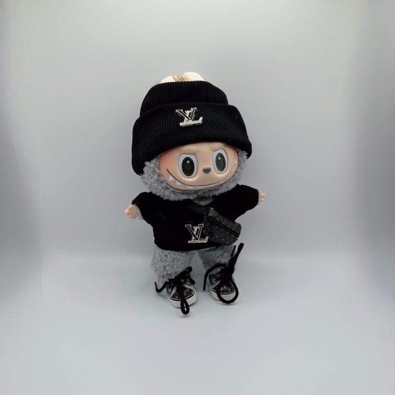 Labubu LV Streetwear Black Knit Wool Boy Suit - Image 7