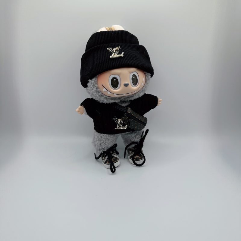 Labubu LV Streetwear Black Knit Wool Boy Suit - Image 3