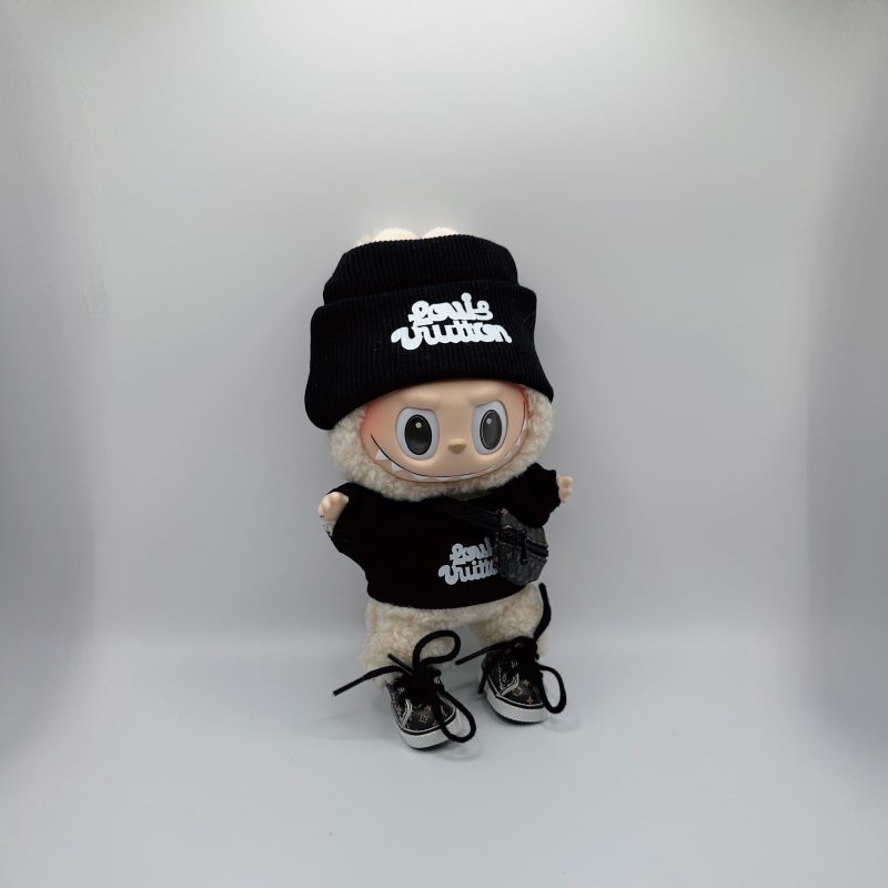 Labubu Streetwear Black Knit Wool Cool Boy Suit - Image 4
