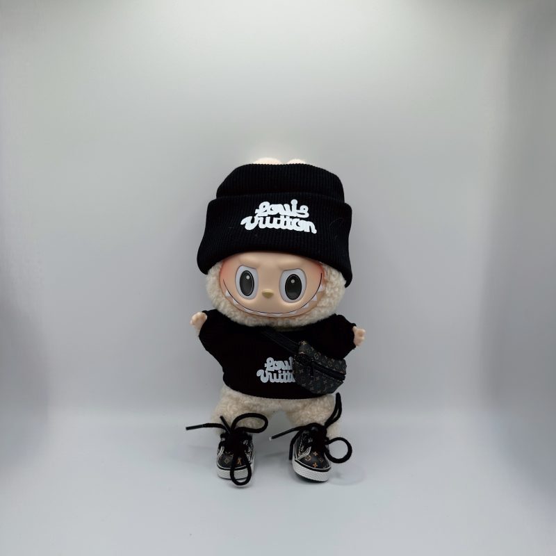 Labubu Streetwear Black Knit Wool Cool Boy Suit