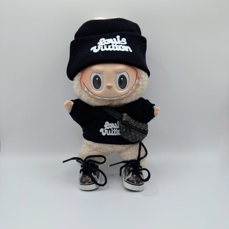 Labubu Streetwear Black Knit Wool Cool Boy Suit - Image 3