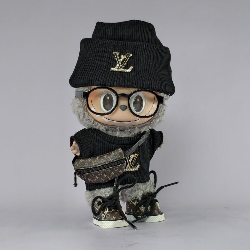 Labubu Streetwear Black Knit Wool Boy Suit - Image 2