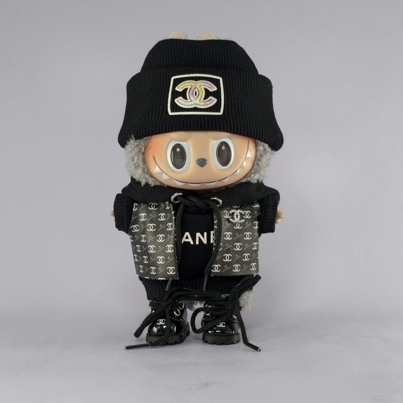 Labubu Chanel Monogram Vest & Hoodie Streetwear Set