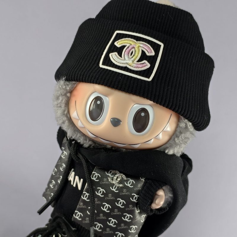 Labubu Chanel Monogram Vest & Hoodie Streetwear Set - Image 3