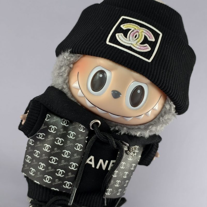 Labubu Chanel Monogram Vest & Hoodie Streetwear Set - Image 6