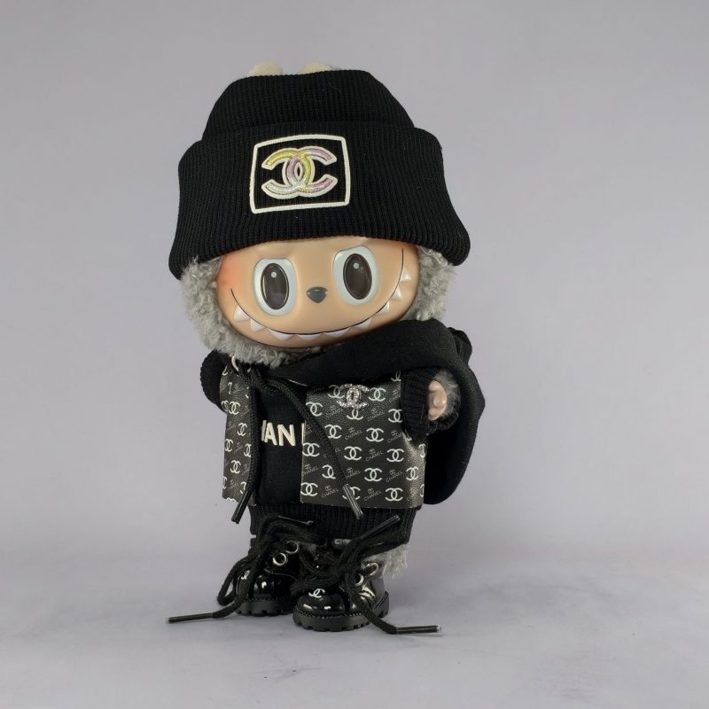 Labubu Chanel Monogram Vest & Hoodie Streetwear Set - Image 5