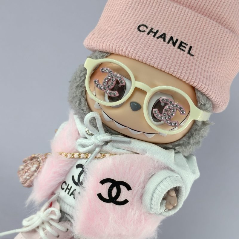Labubu Chanel Pink Fur Vest & Hoodie Girl’s Set - Image 5