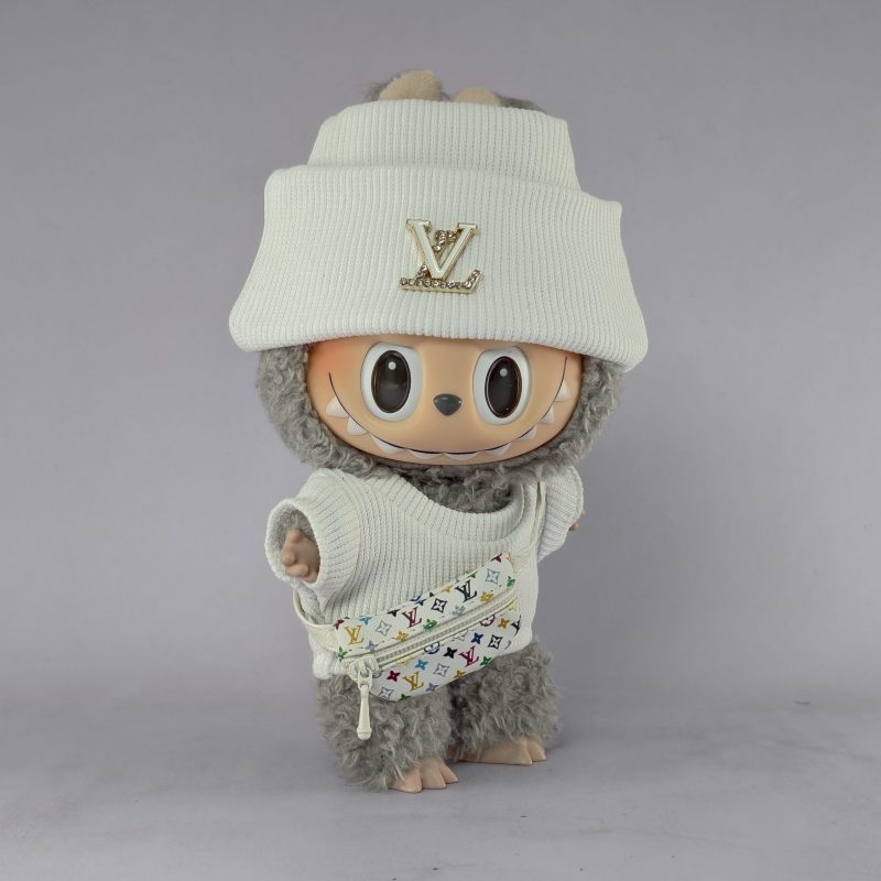 Labubu LV Streetwear White Knit Wool Suit - Image 2