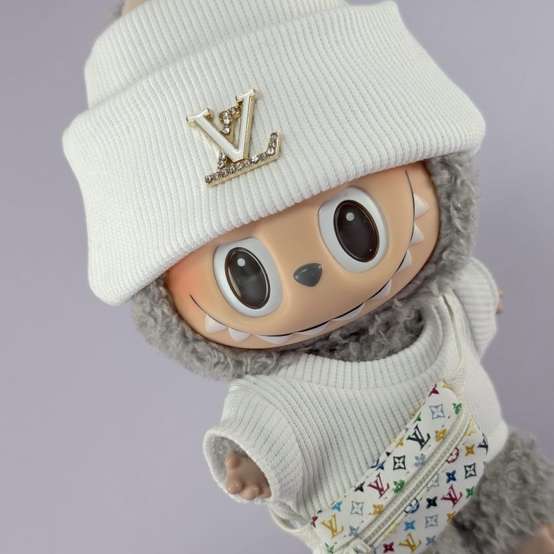 Labubu LV Streetwear White Knit Wool Suit - Image 6