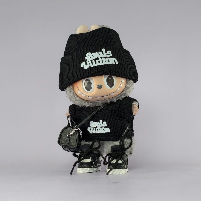 Labubu Streetwear Black Knit Wool Cool Boy Suit - Image 4
