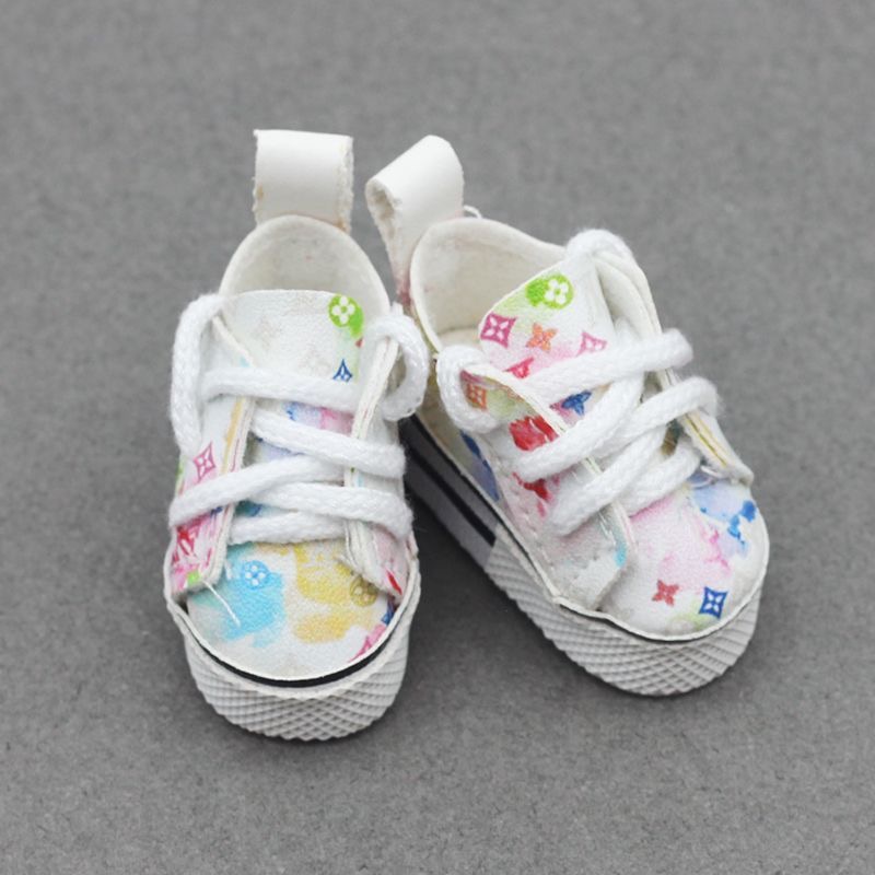 Labubu LV Mini Canvas Sneakers with Realistic Laces