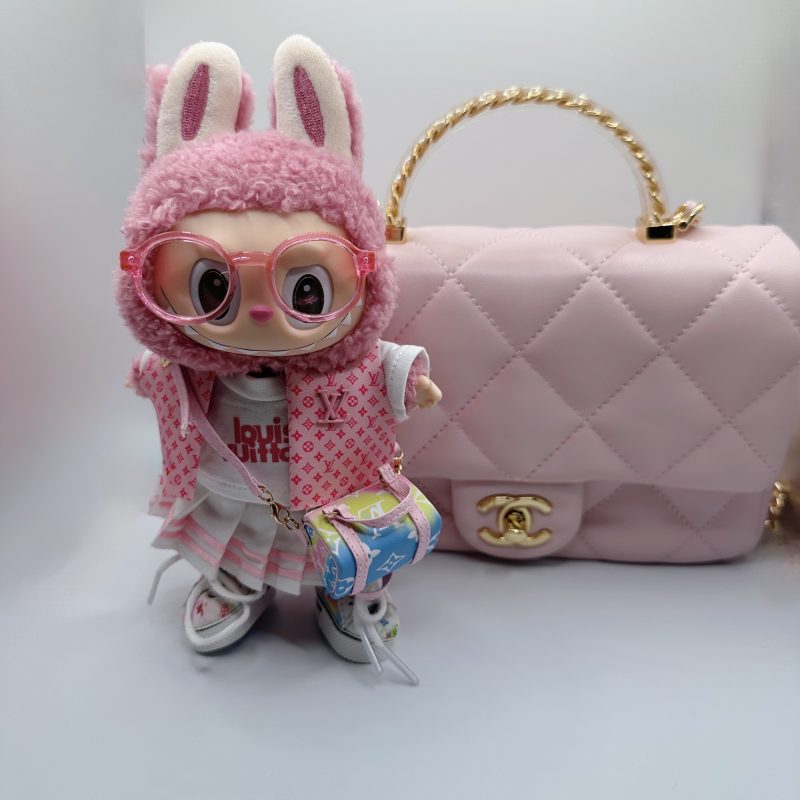 Labubu LV Pink Monogram Vest & Cute Skirt Girl's Set - Image 2