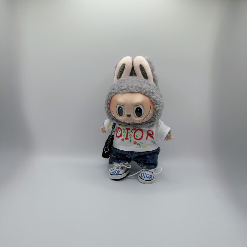 Labubu Dior Graffiti T-shirt&Urban -Inspired Streetwear pants completely set - Image 6