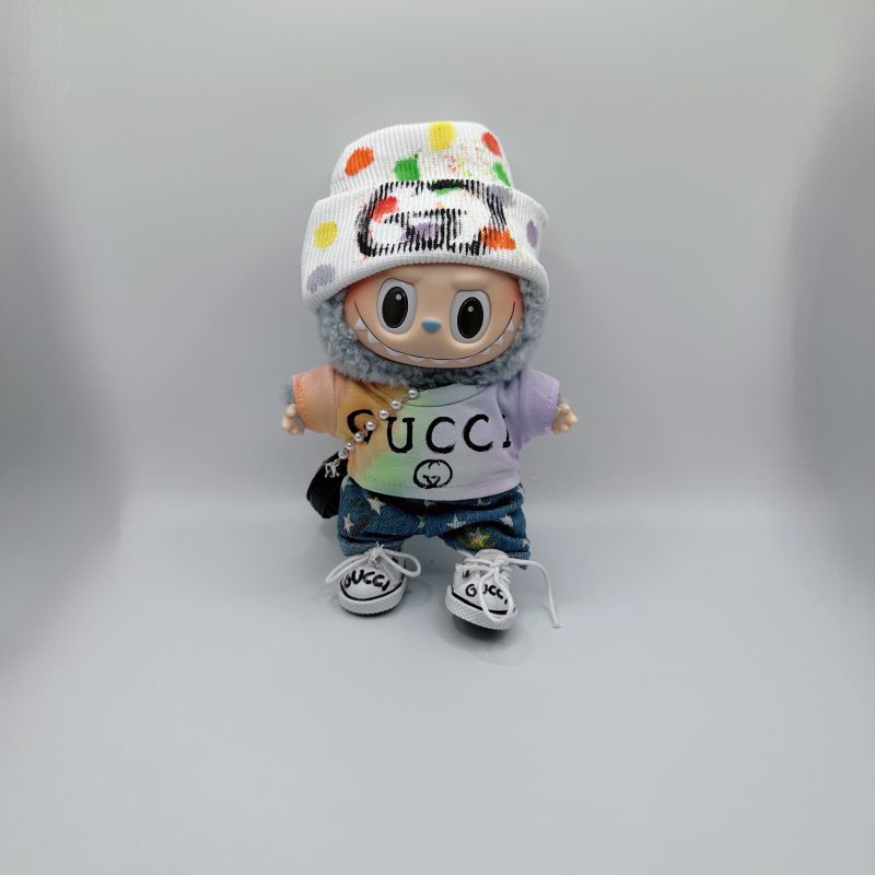 Labubu Gucci Graffiti T-shirt&Urban -Inspired Streetwear pants completely set