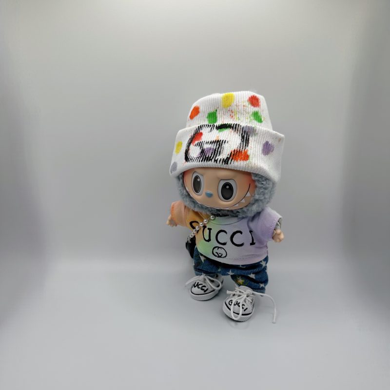 Labubu Gucci Graffiti T-shirt&Urban -Inspired Streetwear pants completely set - Image 3
