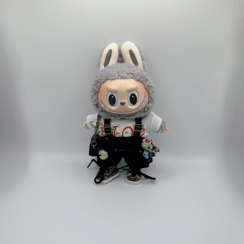 Labubu Dior Graffiti T-shirt&Urban -Inspired Streetwear Overall completely set