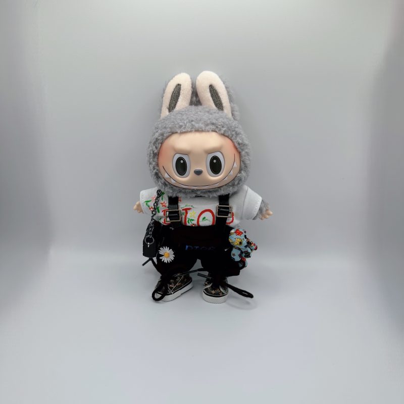 Labubu Dior Graffiti T-shirt&Urban -Inspired Streetwear Overall completely set - Image 4